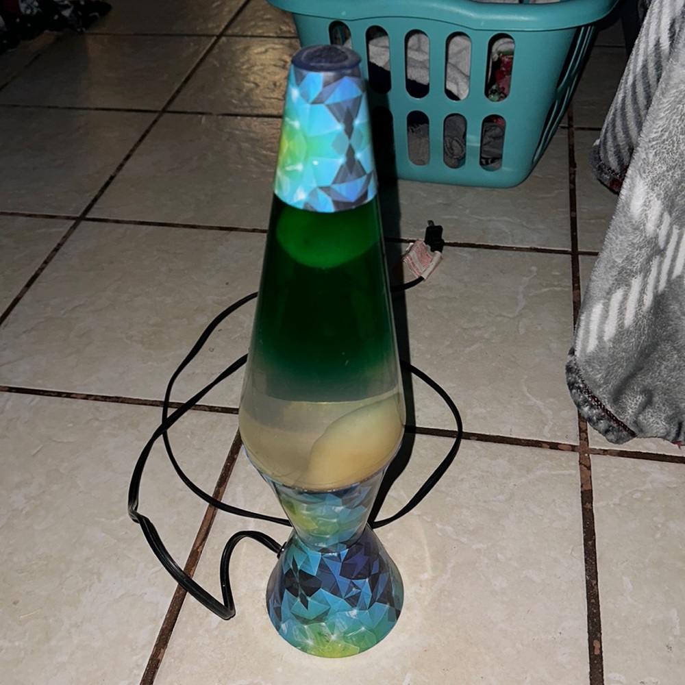 This is a regular lava lamp from Spencer’s about a foot n a half tall!